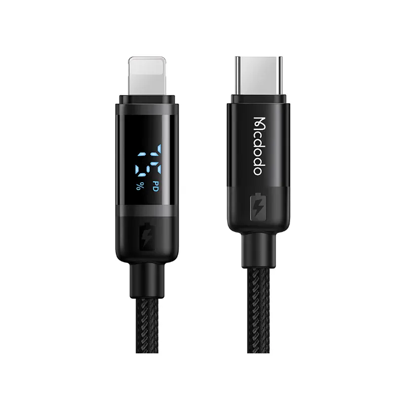 Mcdodo C to LTG Data Cable 1.2m Black degree 90